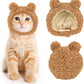 Cute Cat Costume Bear Hat For Cat Warm Soft Small Pet Headwear