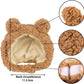 Cute Cat Costume Bear Hat For Cat Warm Soft Small Pet Headwear