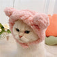 Cute Cat Costume Bear Hat For Cat Warm Soft Small Pet Headwear