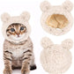 Cute Cat Costume Bear Hat For Cat Warm Soft Small Pet Headwear
