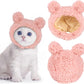 Cute Cat Costume Bear Hat For Cat Warm Soft Small Pet Headwear